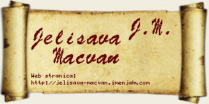 Jelisava Mačvan vizit kartica